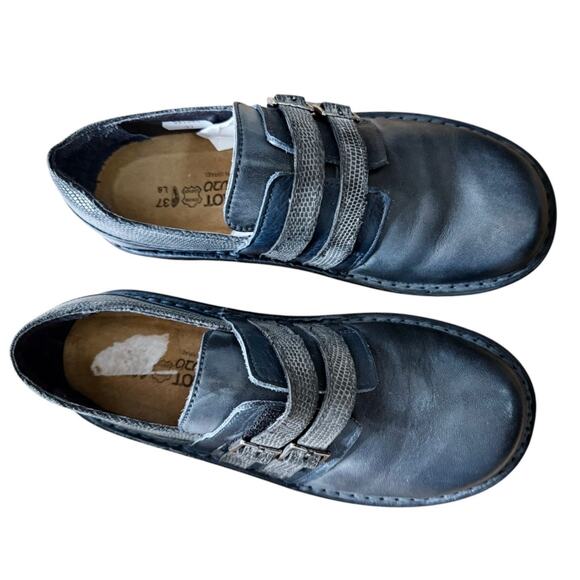 NAOT Celesta Shoes Contrasting Leathers Gray Blue Comfort Israel EU 37 US 6-6.5 - Picture 4 of 10